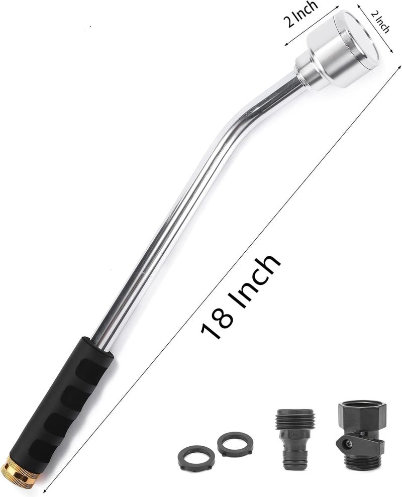 Sanpaint 18-inch Soft Rain Watering Wand with Shut Off Valve, Lightweight and Durable Metal Gentle Watering Wand Perfect for Hanging Baskets, Planters, Garden, Shrubs and Seedbed - Image 4